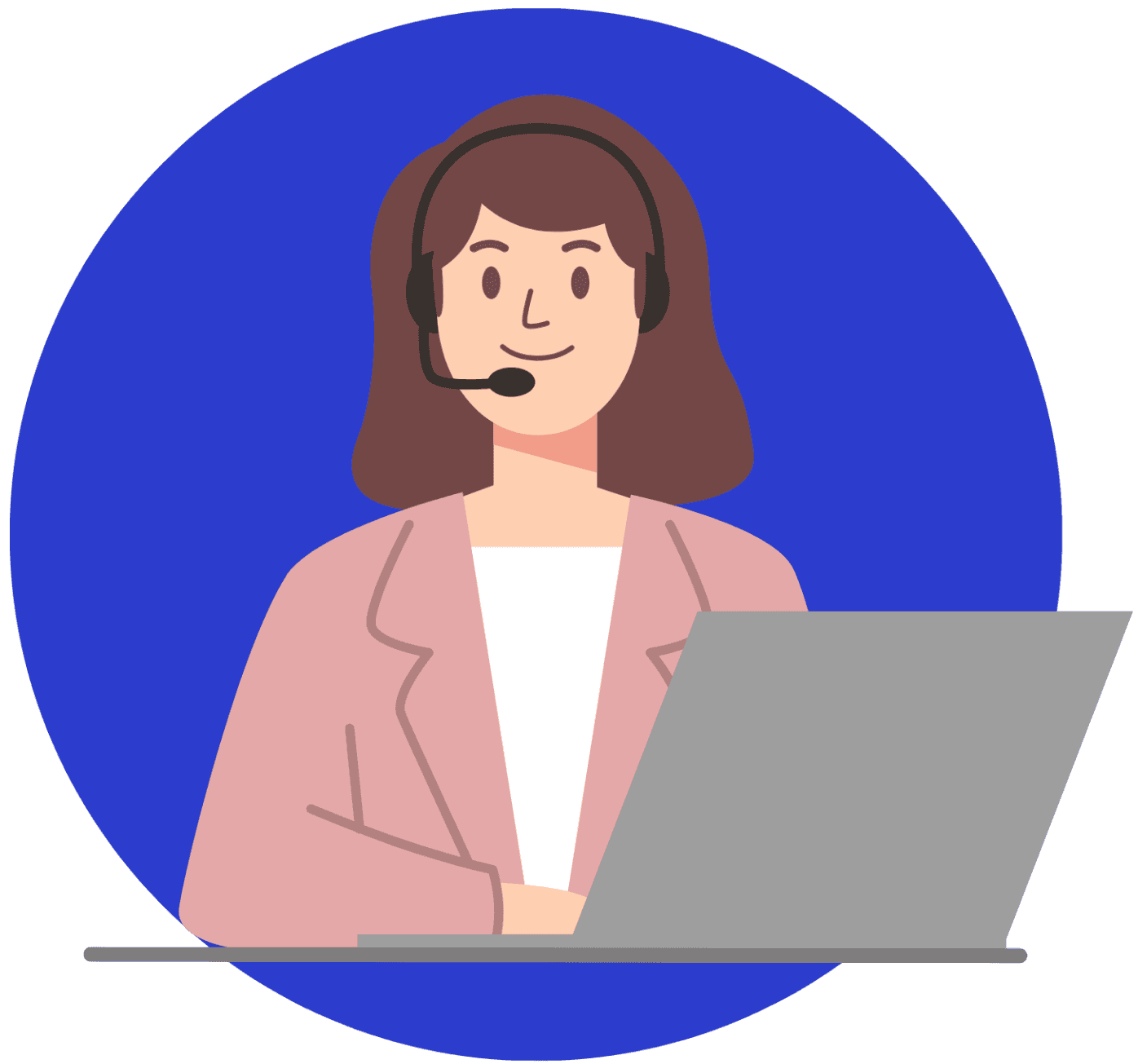 Icono mujer call center