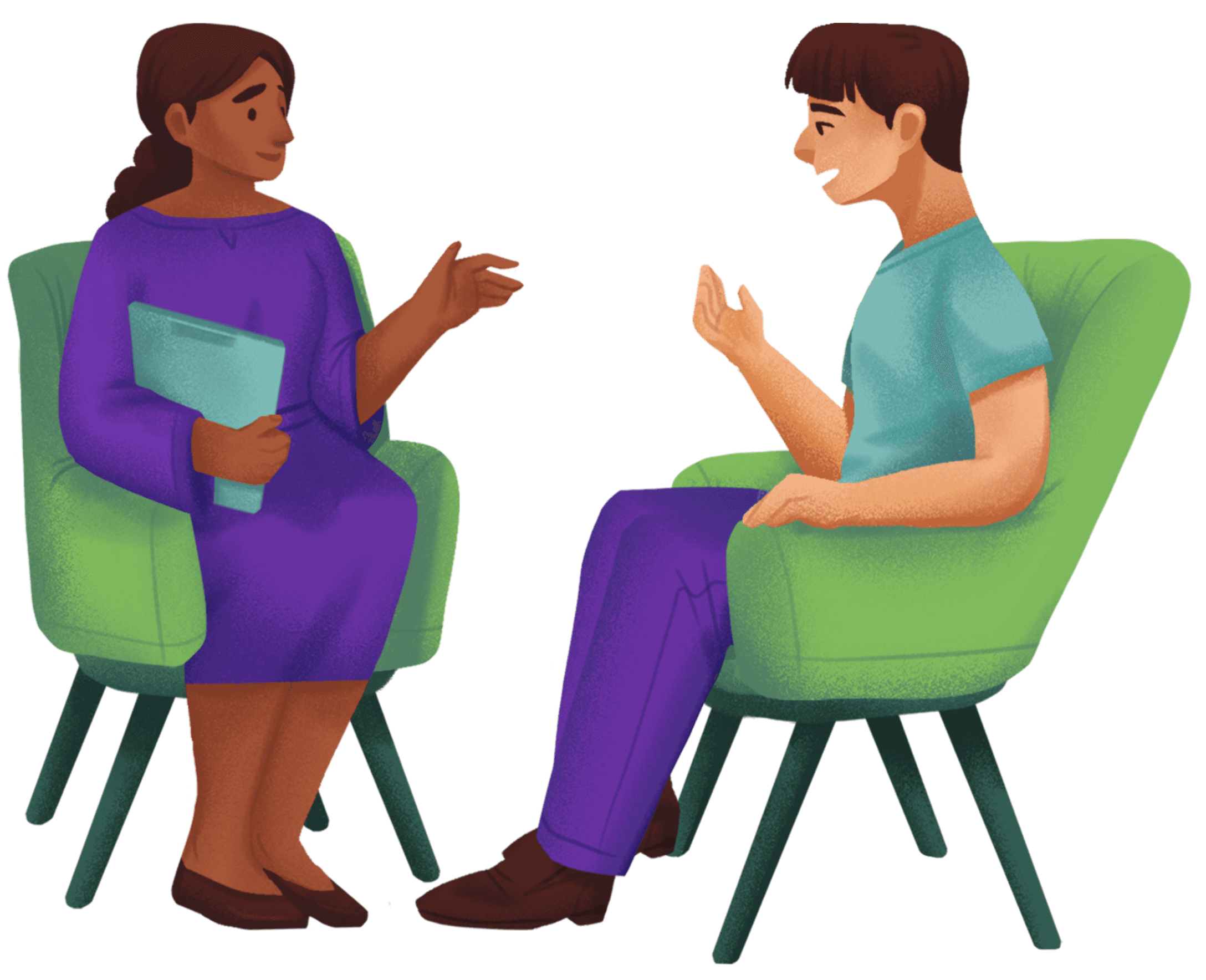 personas dialogando